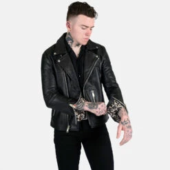 Bristol Lightweight – Leopard Print Lining – Leather Jacket -Straight To Hell bri lig men 2021 w 5