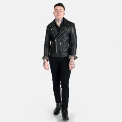 Bristol Lightweight – Leopard Print Lining – Leather Jacket -Straight To Hell bri lig men 2021 w 8