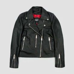 Bristol – Red Lining – Leather Jacket (Size M, L, 3XL, 4XL, 5XL)