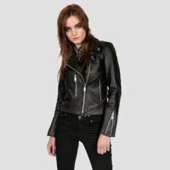 Bristol – Red Lining – Leather Jacket (Size M, L, 3XL, 4XL, 5XL) -Straight To Hell bristol wom web 1