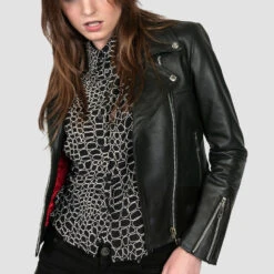 Bristol – Red Lining – Leather Jacket (Size M, L, 3XL, 4XL, 5XL) -Straight To Hell bristol wom web 2