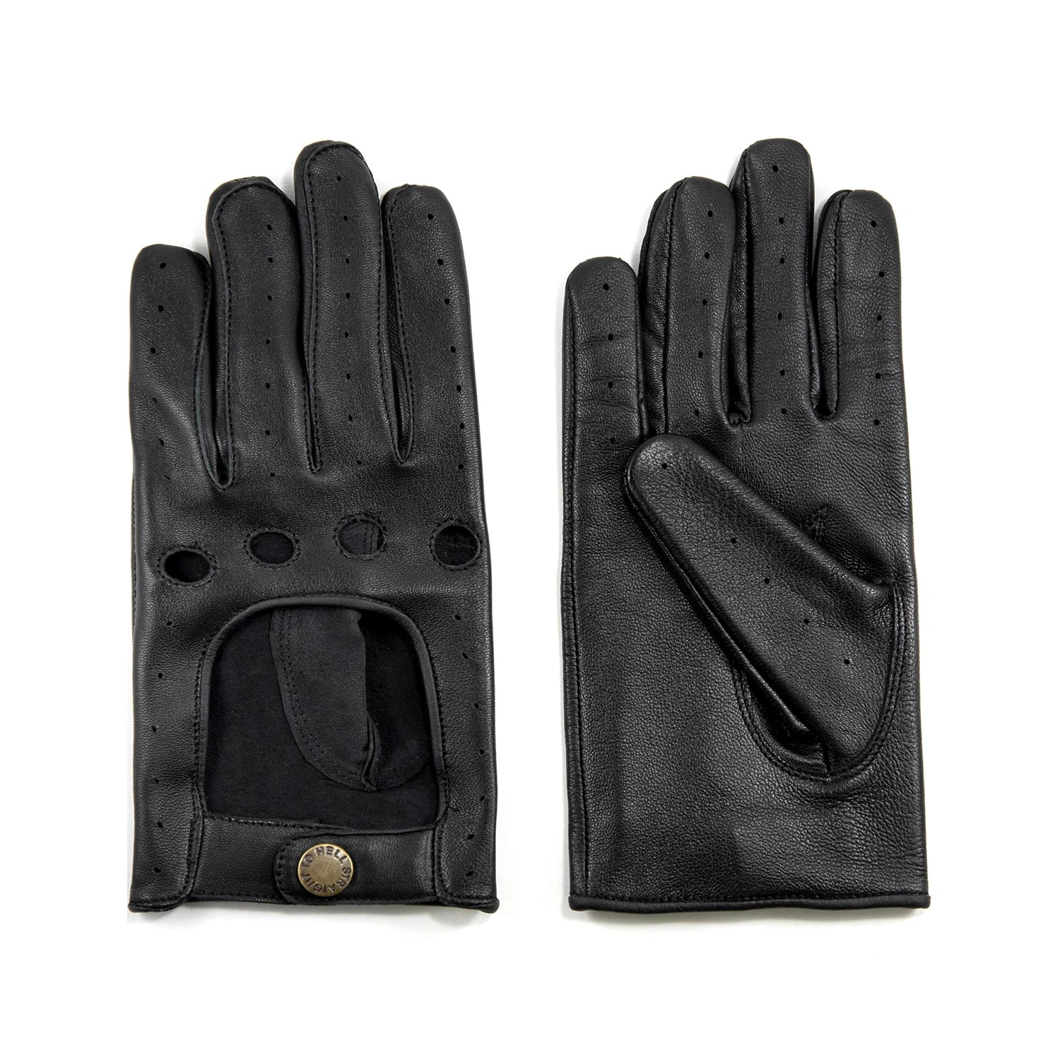 Bullitt – Black And Brass Leather Gloves 1 Bullitt – Black And Brass Leather Gloves