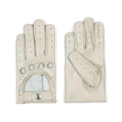 Bullitt – White Leather Gloves (Size XS, S)