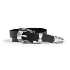 Calvera – Black Leather Belt (Size XS, S, 2XL, 3XL)