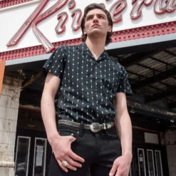 Calvera – Reptile Print Leather Belt (Size 28, 30) -Straight To Hell calvera reptile