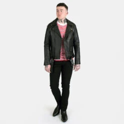 Commando – Black And Brass Leather Jacket -Straight To Hell com blk bra men 2021 w 1