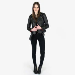 Commando – Black And Brass Leather Jacket (Size XS, S, M, L, XL, 2XL, 3XL, 4XL, 5XL) -Straight To Hell com blk bras wom 2021 w 2