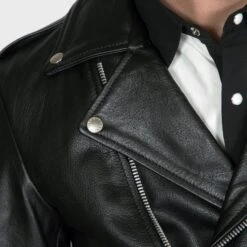 Commando – Black And Nickel – Black Lining – Leather Jacket 20 Commando – Black And Nickel – Black Lining – Leather Jacket -Straight To Hell com blk nic blk men w 10