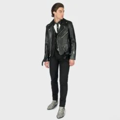 Commando – Black And Nickel – Black Lining – Leather Jacket 14 Commando – Black And Nickel – Black Lining – Leather Jacket -Straight To Hell com blk nic blk men w 2
