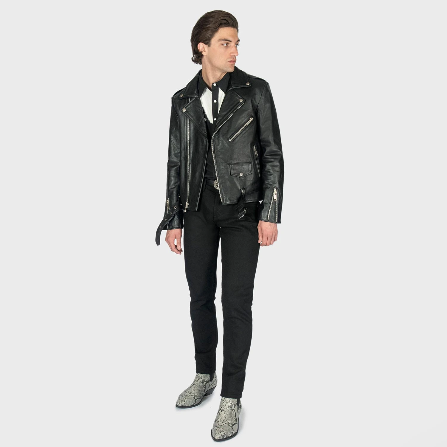 Commando – Black And Nickel – Black Lining – Leather Jacket 4 Commando – Black And Nickel – Black Lining – Leather Jacket - Image 4