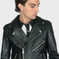 Commando – Black And Nickel – Black Lining – Leather Jacket 19 Commando – Black And Nickel – Black Lining – Leather Jacket -Straight To Hell com blk nic blk men w 3