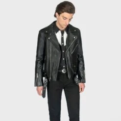 Commando – Black And Nickel – Black Lining – Leather Jacket 15 Commando – Black And Nickel – Black Lining – Leather Jacket -Straight To Hell com blk nic blk men w 5
