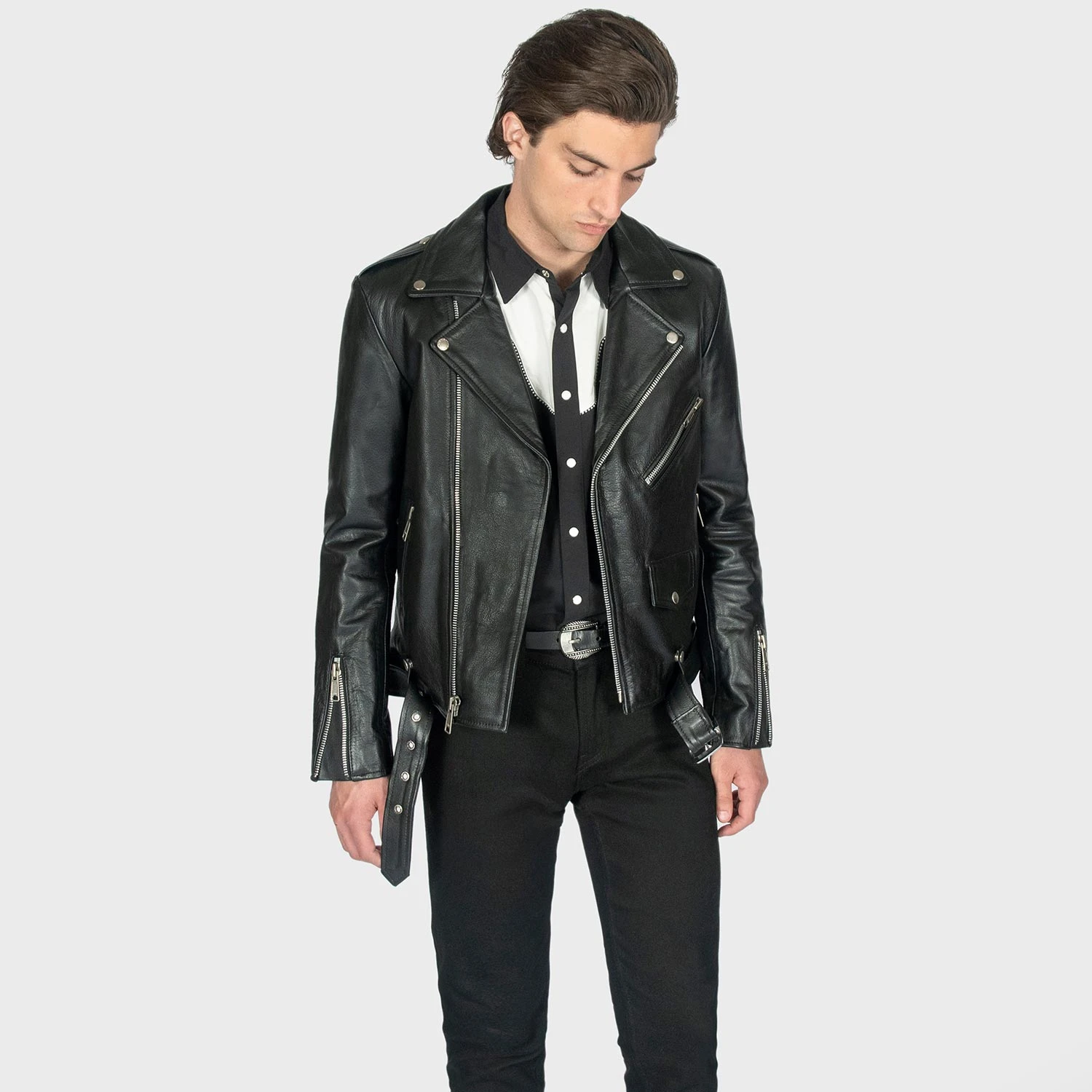 Commando – Black And Nickel – Black Lining – Leather Jacket 5 Commando – Black And Nickel – Black Lining – Leather Jacket - Image 5