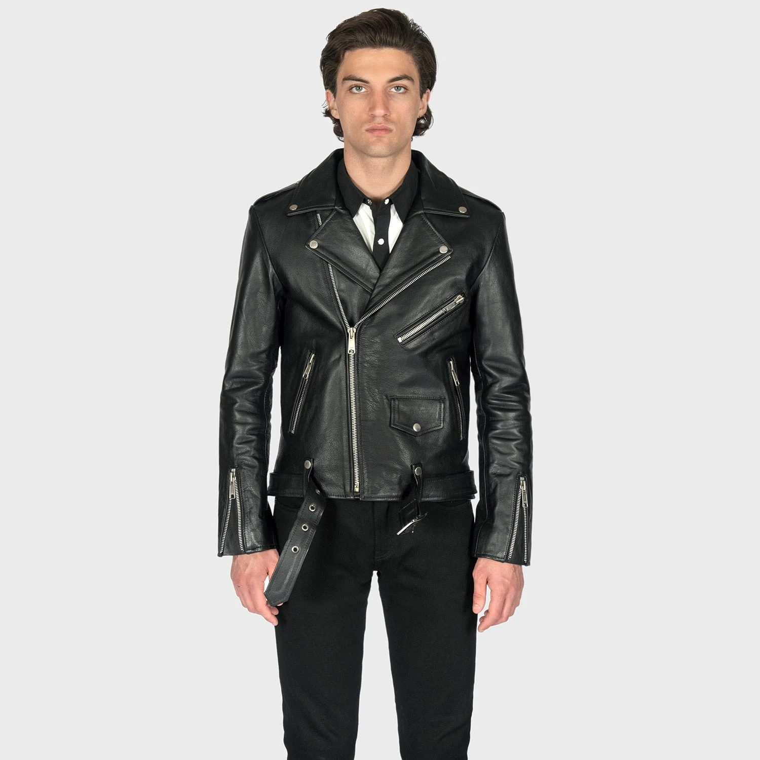 Commando – Black And Nickel – Black Lining – Leather Jacket 6 Commando – Black And Nickel – Black Lining – Leather Jacket - Image 6