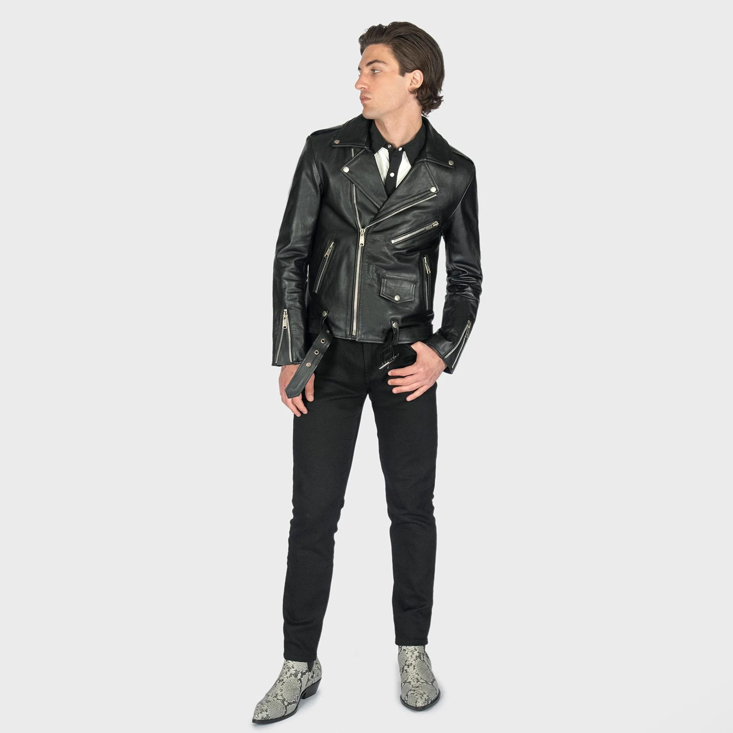 Commando – Black And Nickel – Black Lining – Leather Jacket 8 Commando – Black And Nickel – Black Lining – Leather Jacket - Image 8
