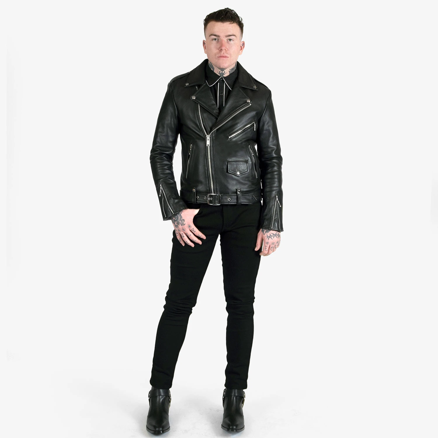 Commando – Black And Nickel Leather Jacket 8 Commando – Black And Nickel Leather Jacket - Image 8