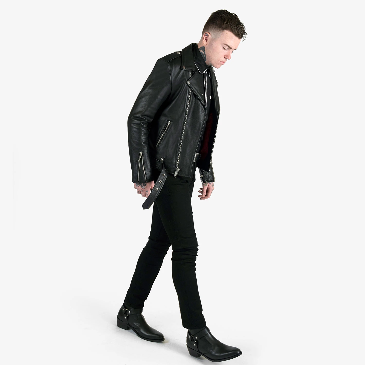 Commando – Black And Nickel Leather Jacket 4 Commando – Black And Nickel Leather Jacket - Image 4