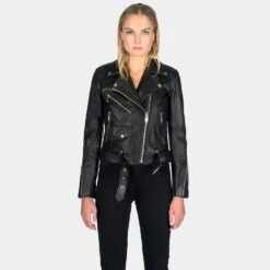 Commando – Black And Nickel Leather Jacket (Size XS, S, M, L, XL, 2XL, 3XL, 4XL, 5XL) 14 Commando – Black And Nickel Leather Jacket (Size XS, S, M, L, XL, 2XL, 3XL, 4XL, 5XL) -Straight To Hell com blk nic wom 2022 w 12