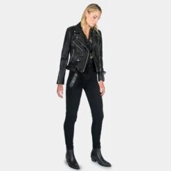 Commando – Black And Nickel Leather Jacket (Size XS, S, M, L, XL, 2XL, 3XL, 4XL, 5XL) 13 Commando – Black And Nickel Leather Jacket (Size XS, S, M, L, XL, 2XL, 3XL, 4XL, 5XL) -Straight To Hell com blk nic wom 2022 w 2