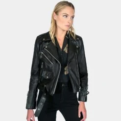 Commando – Black And Nickel Leather Jacket (Size XS, S, M, L, XL, 2XL, 3XL, 4XL, 5XL) 12 Commando – Black And Nickel Leather Jacket (Size XS, S, M, L, XL, 2XL, 3XL, 4XL, 5XL) -Straight To Hell com blk nic wom 2022 w 3