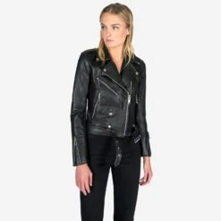 Commando – Black And Nickel Leather Jacket (Size XS, S, M, L, XL, 2XL, 3XL, 4XL, 5XL) 16 Commando – Black And Nickel Leather Jacket (Size XS, S, M, L, XL, 2XL, 3XL, 4XL, 5XL) -Straight To Hell com blk nic wom 2022 w 8