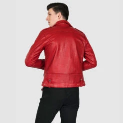 Commando – Blood Red Leather Jacket -Straight To Hell com blo red men web 4