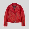 Commando – Blood Red Leather Jacket (Size XS, S, M, L, 2XL, 3XL, 4XL, 5XL)