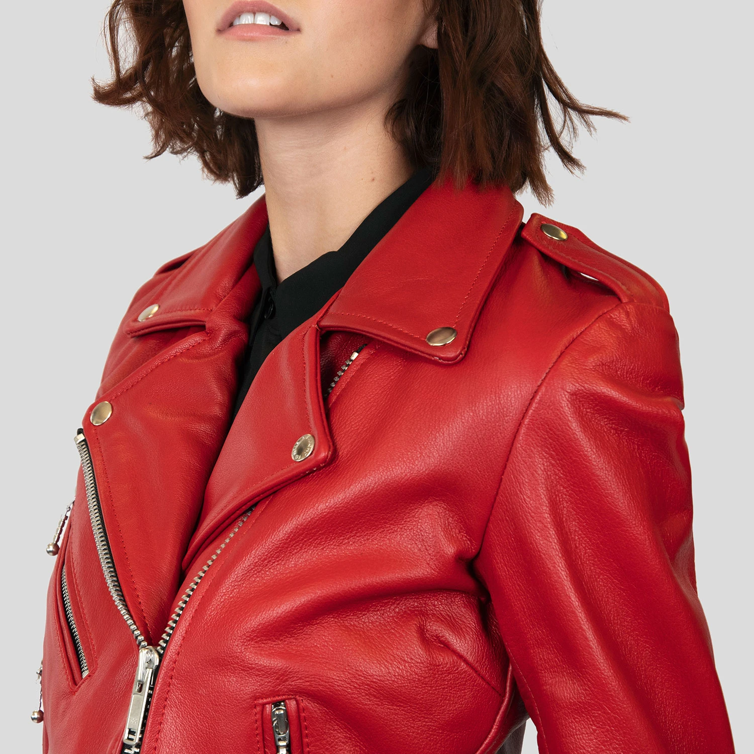 Commando – Blood Red Leather Jacket (Size XS, S, M, L, 2XL, 3XL, 4XL, 5XL) 6 Commando – Blood Red Leather Jacket (Size XS, S, M, L, 2XL, 3XL, 4XL, 5XL) - Image 6