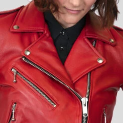 Commando – Blood Red Leather Jacket (Size XS, S, M, L, 2XL, 3XL, 4XL, 5XL) 19 Commando – Blood Red Leather Jacket (Size XS, S, M, L, 2XL, 3XL, 4XL, 5XL) -Straight To Hell com blo red wom web 4