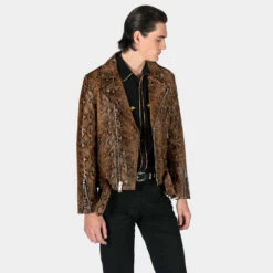 Commando – Snakeskin Leather Jacket – 15 Year Anniversary -Straight To Hell com bro sna men w 5