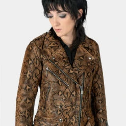 Commando – Snakeskin Leather Jacket – 15 Year Anniversary (Size S, M, L, XL, 2XL, 4XL, 5XL) -Straight To Hell com bro sna wom w 8