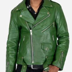 Commando – Cactus Green Leather Jacket -Straight To Hell com cac gre w 7