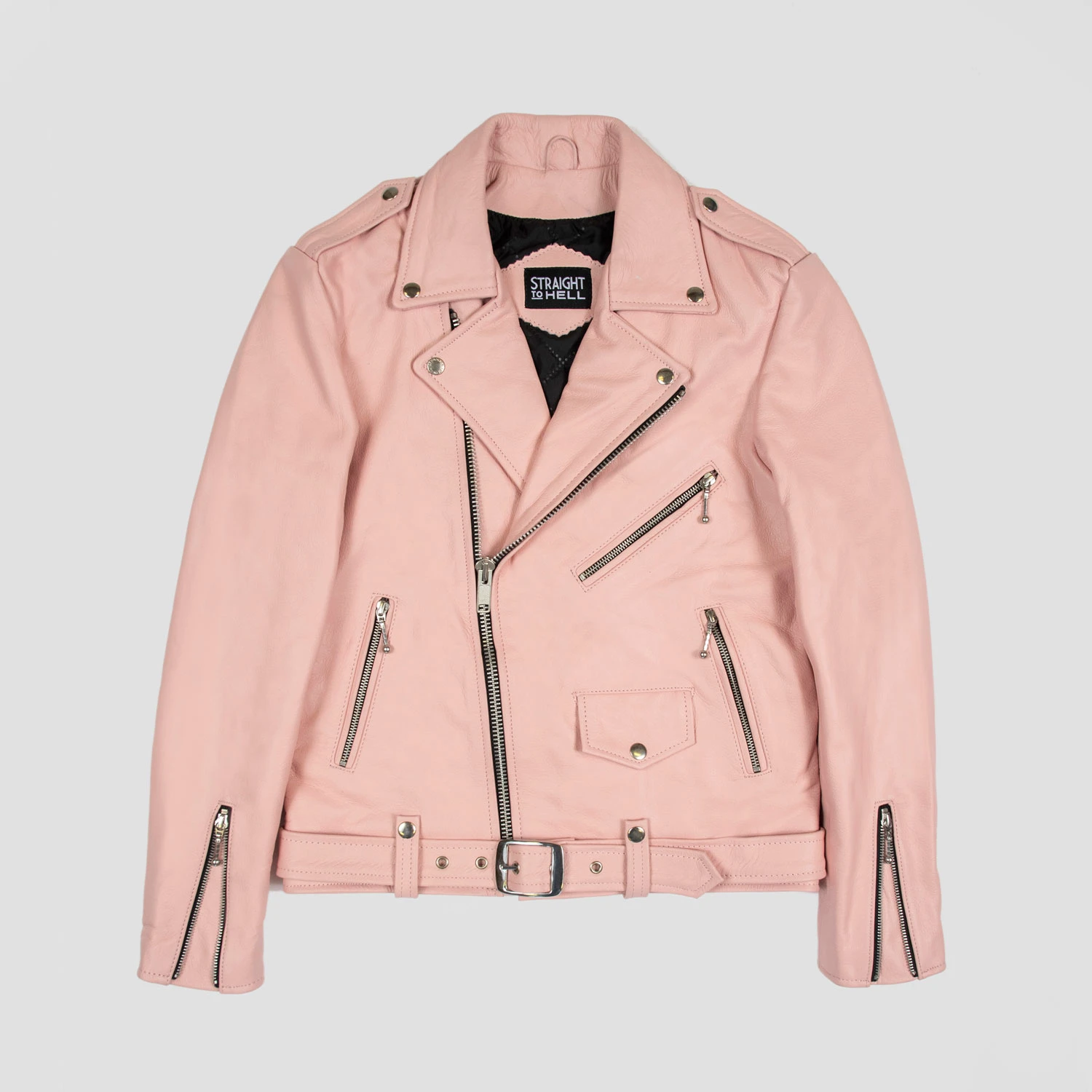 Commando – Dusty Pink Leather Jacket (Size 36S, 36, 38S, 38) 1 Commando – Dusty Pink Leather Jacket (Size 36S, 36, 38S, 38)