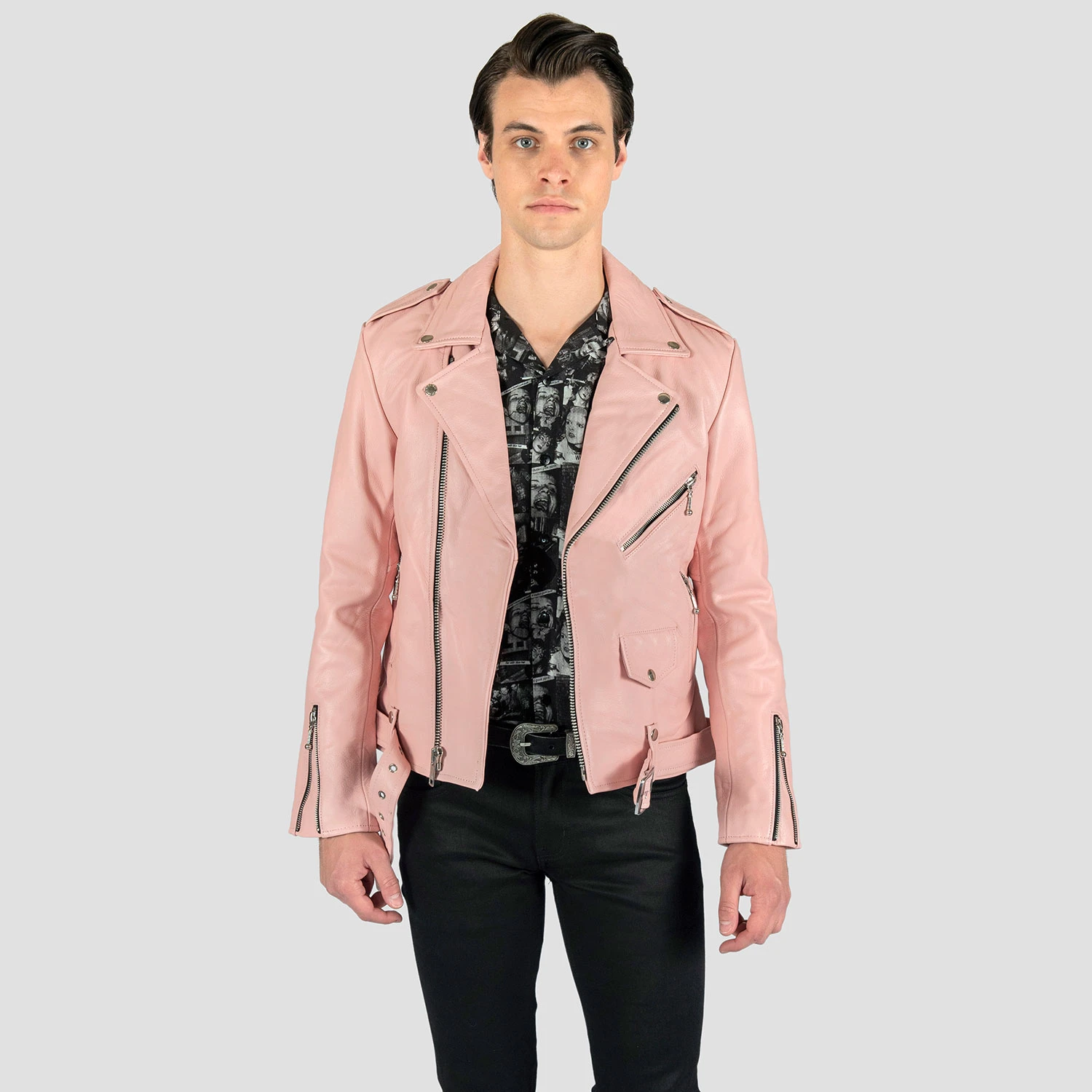 Commando – Dusty Pink Leather Jacket (Size 36S, 36, 38S, 38) 2 Commando – Dusty Pink Leather Jacket (Size 36S, 36, 38S, 38) - Image 2
