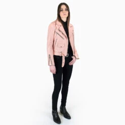 Commando – Dusty Pink Leather Jacket (Size XS, M) -Straight To Hell com dus pin wom w 2