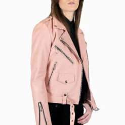 Commando – Dusty Pink Leather Jacket (Size XS, M) -Straight To Hell com dus pin wom w 3
