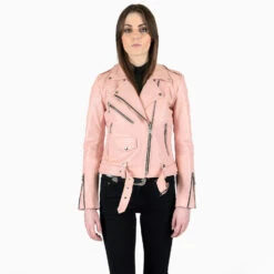 Commando – Dusty Pink Leather Jacket (Size XS, M) -Straight To Hell com dus pin wom w 7