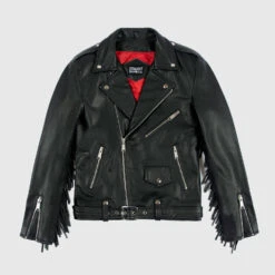 Commando Fringe – Leather Jacket With Fringe