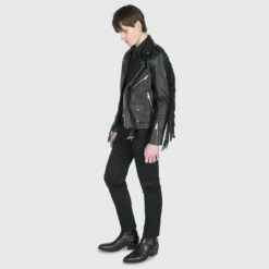 Commando Fringe – Leather Jacket With Fringe -Straight To Hell com fri men w 4