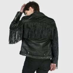 Commando Fringe – Leather Jacket With Fringe -Straight To Hell com fri men w 6