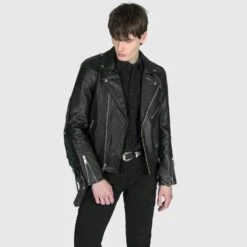 Commando Fringe – Leather Jacket With Fringe -Straight To Hell com fri men w 7