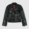 Commando Fringe – Leather Jacket With Fringe (Size XS, S, M, L, XL, 2XL, 3XL, 4XL, 5XL)
