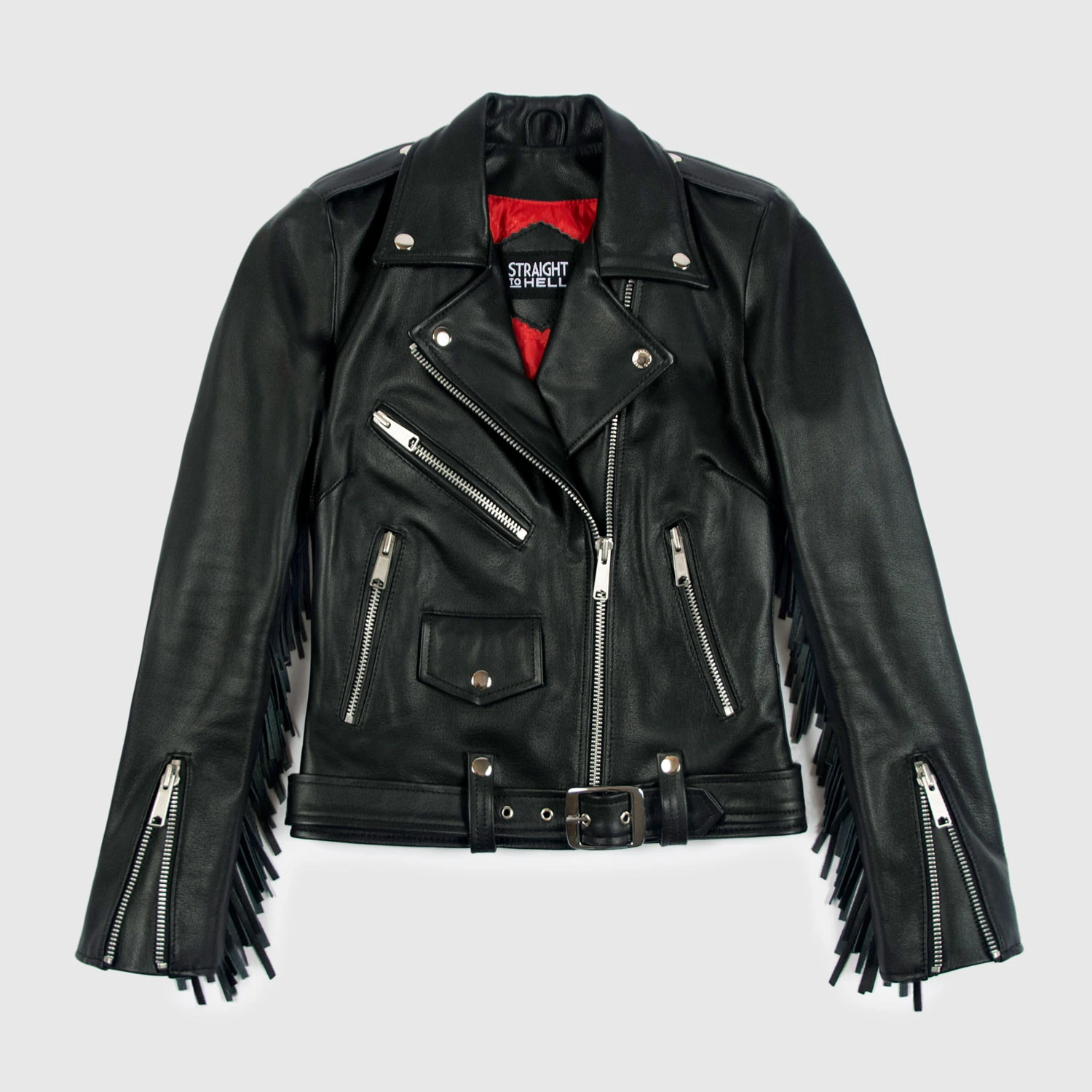 Commando Fringe – Leather Jacket With Fringe (Size XS, S, M, L, XL, 2XL, 3XL, 4XL, 5XL) 1 Commando Fringe – Leather Jacket With Fringe (Size XS, S, M, L, XL, 2XL, 3XL, 4XL, 5XL)