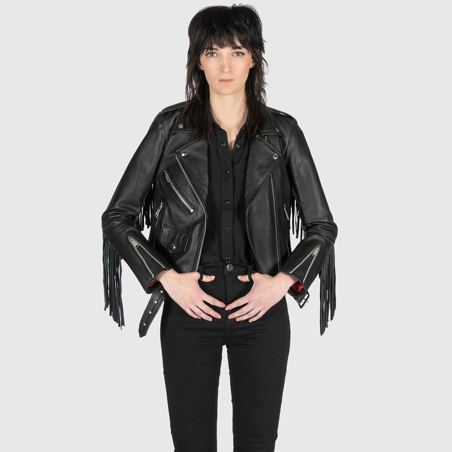 Commando Fringe – Leather Jacket With Fringe (Size XS, S, M, L, XL, 2XL, 3XL, 4XL, 5XL) 2 Commando Fringe – Leather Jacket With Fringe (Size XS, S, M, L, XL, 2XL, 3XL, 4XL, 5XL) - Image 2