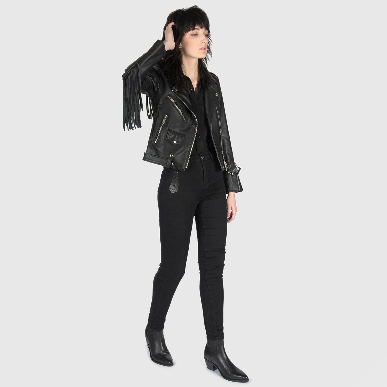 Commando Fringe – Leather Jacket With Fringe (Size XS, S, M, L, XL, 2XL, 3XL, 4XL, 5XL) 5 Commando Fringe – Leather Jacket With Fringe (Size XS, S, M, L, XL, 2XL, 3XL, 4XL, 5XL) - Image 5