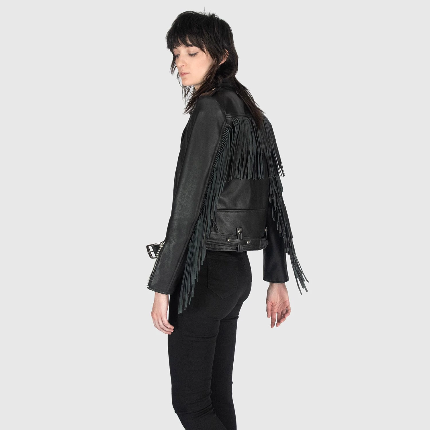 Commando Fringe – Leather Jacket With Fringe (Size XS, S, M, L, XL, 2XL, 3XL, 4XL, 5XL) 8 Commando Fringe – Leather Jacket With Fringe (Size XS, S, M, L, XL, 2XL, 3XL, 4XL, 5XL) - Image 8