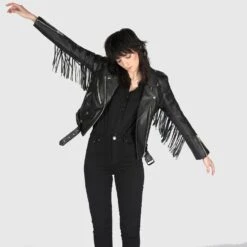Commando Fringe – Leather Jacket With Fringe (Size XS, S, M, L, XL, 2XL, 3XL, 4XL, 5XL) 13 Commando Fringe – Leather Jacket With Fringe (Size XS, S, M, L, XL, 2XL, 3XL, 4XL, 5XL) -Straight To Hell com fri wom w 7