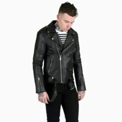 Commando Lightweight – Black And Nickel Leather Jacket 15 Commando Lightweight – Black And Nickel Leather Jacket -Straight To Hell com lig blk nic men 2021 w 10