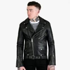 Commando Lightweight – Black And Nickel Leather Jacket 16 Commando Lightweight – Black And Nickel Leather Jacket -Straight To Hell com lig blk nic men 2021 w 7