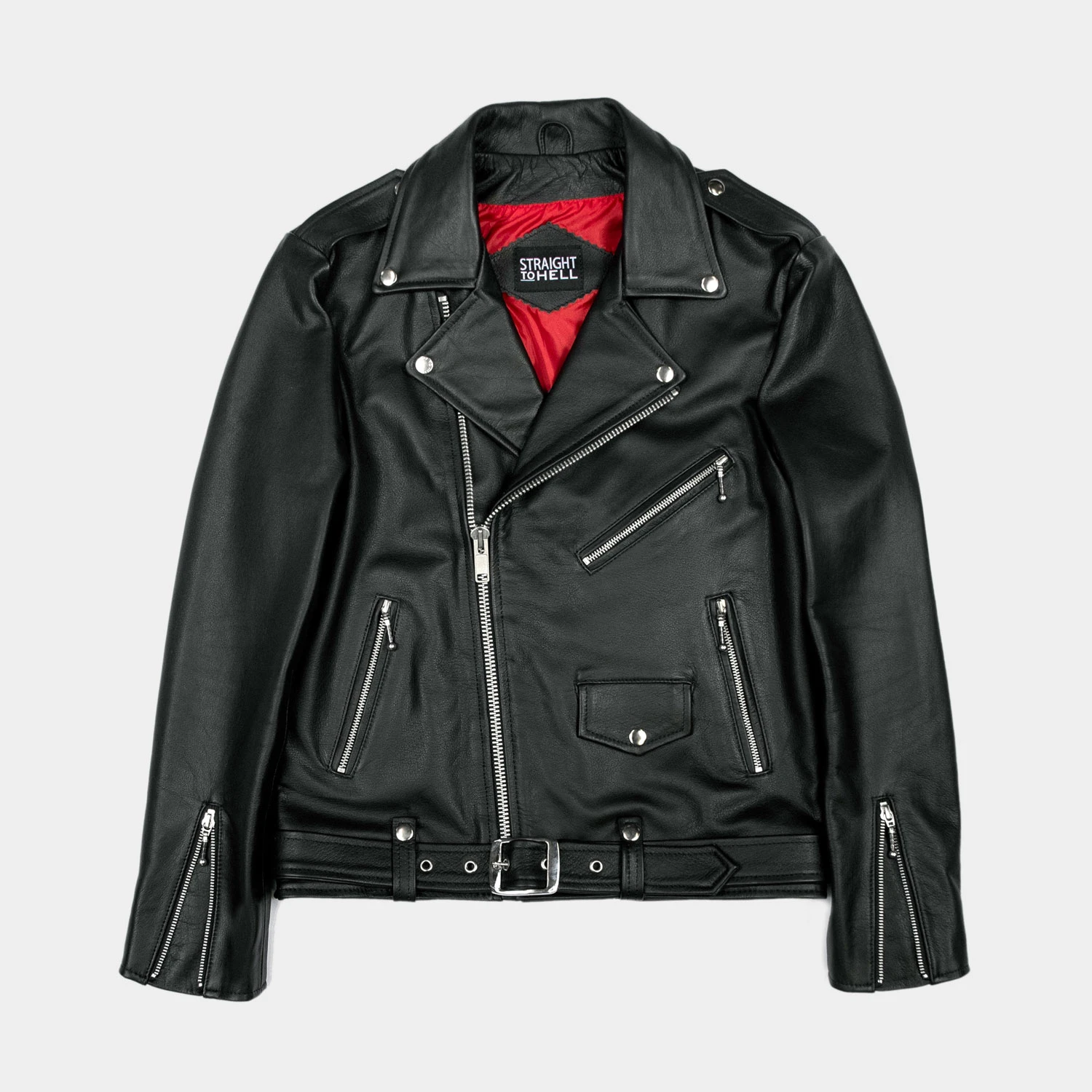 Commando Lightweight – Black And Nickel Leather Jacket 1 Commando Lightweight – Black And Nickel Leather Jacket